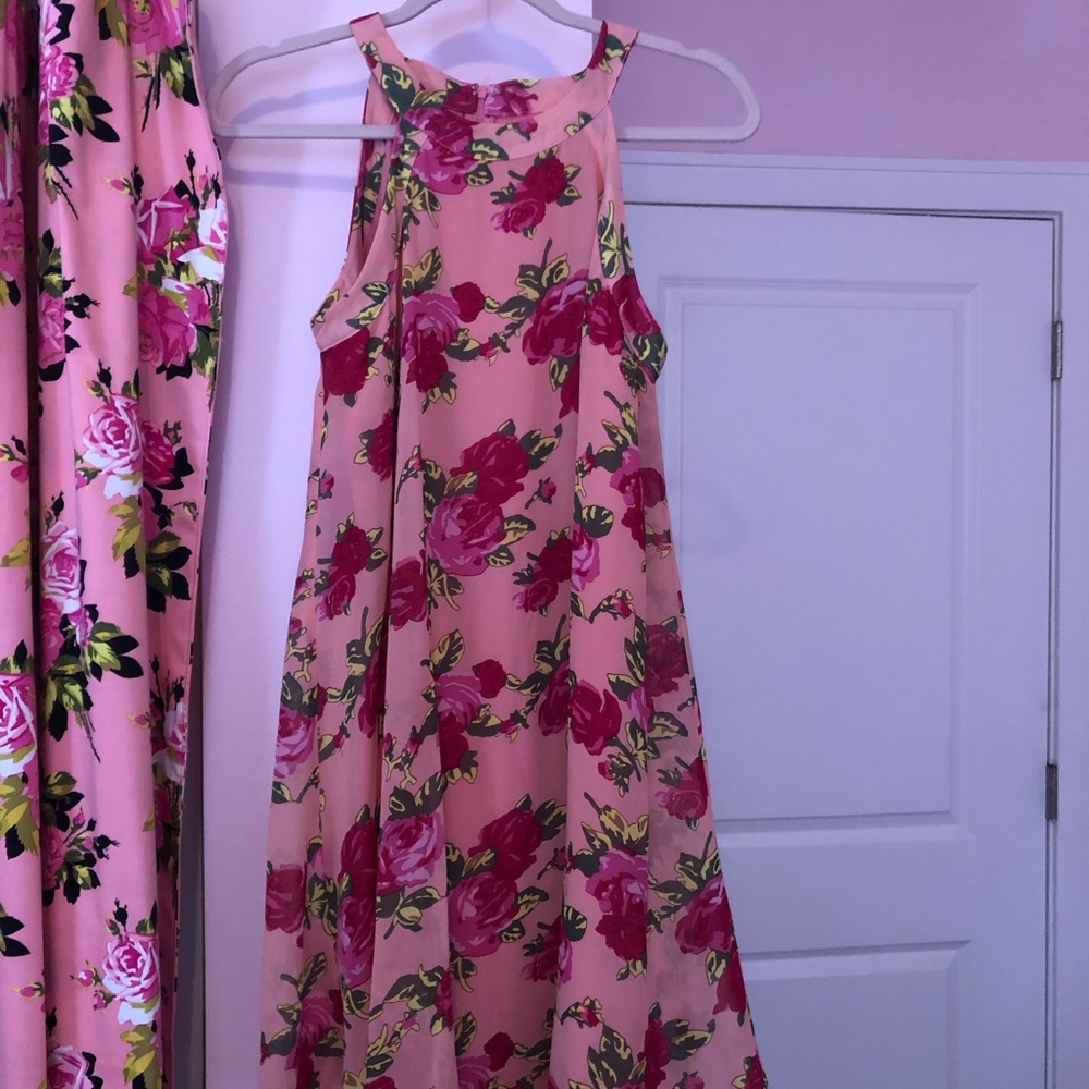 Betsey Johnson Pink Flower Rose Print Dress